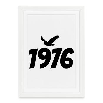1976 Vintage Eagle Graphic - Framed poster (27 × 37 cm) - white - Front