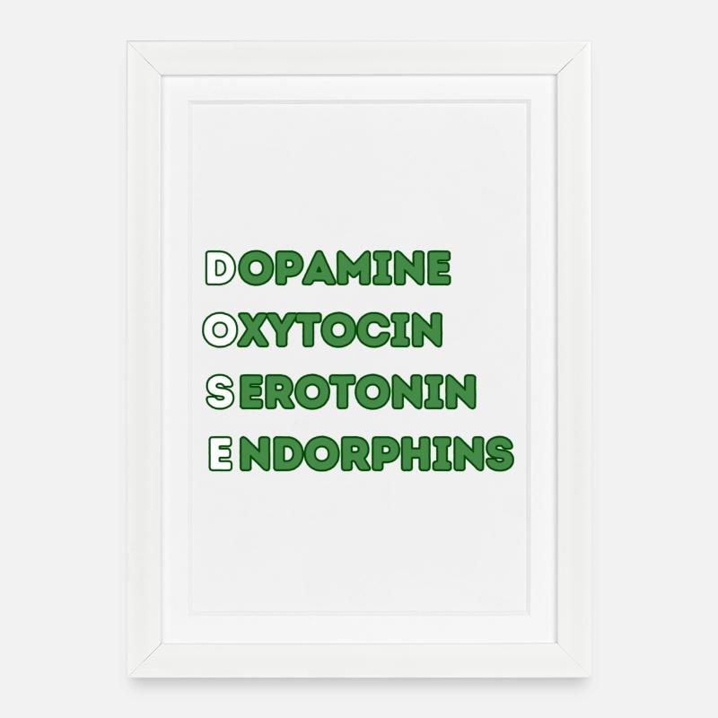 DOSIS - Gerahmtes Poster (27 × 37 cm) - Weiß