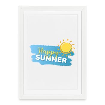 Summer Mode: ON - Framed poster (27 × 37 cm) - white - Front