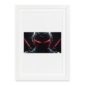 Cybernetic Nighttime Futuristic Clothing - Framed poster (27 × 37 cm) - white - Front