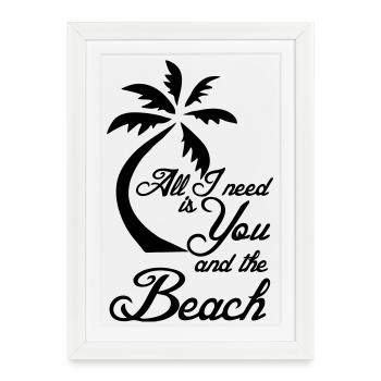 You and the Beach - Framed poster (27 × 37 cm) - white - Front