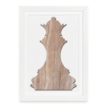 Chess Pieces - Playing Chess - Checkers Chess Game - Framed poster (27 × 37 cm) - white - Front
