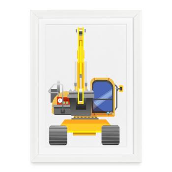 Pelle jaune de l’avant - Affiche encadrée (27 × 37 cm) - blanc - Devant
