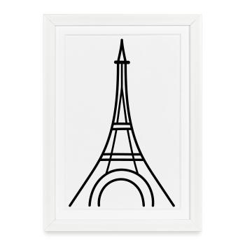 Paris - Framed poster (27 × 37 cm) - white - Front