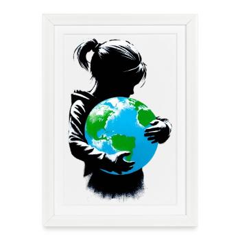 Planet Earth - Framed poster (27 × 37 cm) - white - Front