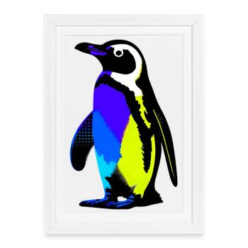 Penguin - Framed poster (27 × 37 cm) - white - Front