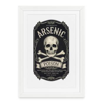 Retro Label Shirt 1 / Poison Bottle - Framed poster (27 × 37 cm) - white - Front