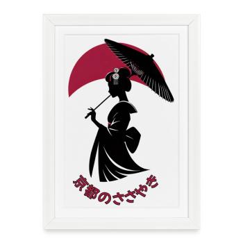 Geisha-Modus: Stealth aktiviert – Geister & Geister - Gerahmtes Poster (27 × 37 cm) - Weiß - Vorne