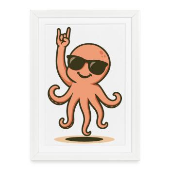 OctoRock Baby - Framed poster (27 × 37 cm) - white - Front