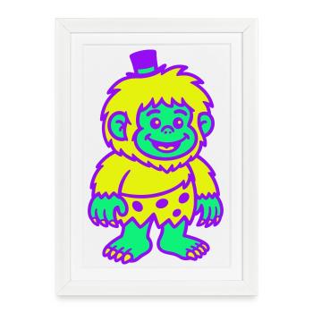 Guy with a hat - Framed poster (27 × 37 cm) - white - Front