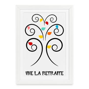 RETIREMENT. COLLEAGUE. RETIREMENT. RETIRED. RETIREMENT. - Framed poster (27 × 37 cm) - white - Front