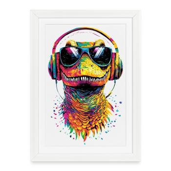 Caïman Crocodile Alligator Reptiles Crocodile Caïmans - Affiche encadrée (27 × 37 cm) - blanc - Devant