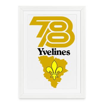 78 Yvelines - Framed poster (27 × 37 cm) - white - Front