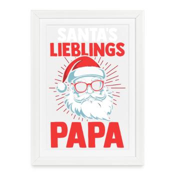 Santa Claus Papa Claus Christmas - Framed poster (27 × 37 cm) - white - Front