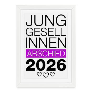 Bachelor Party 2026 Bachelor Party - Framed poster (27 × 37 cm) - white - Front