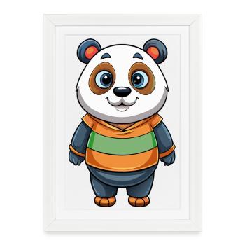 panda - Affiche encadrée (27 × 37 cm) - blanc - Devant