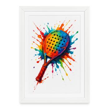 Padel racket - Padeliste - Framed poster (27 × 37 cm) - white - Front