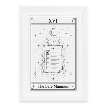 The Bare Minimum | Tarot Card - Framed poster (27 × 37 cm) - white - Front