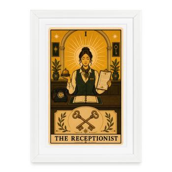 Receptionist | Reception Tarot - Framed poster (27 × 37 cm) - white - Front