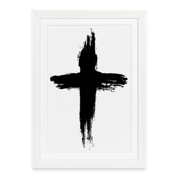 Christian Cross - Framed poster (27 × 37 cm) - white - Front