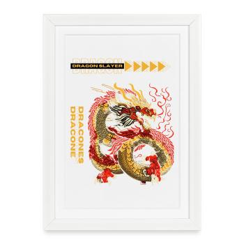 Tueur de dragons - Affiche encadrée (27 × 37 cm) - blanc - Devant