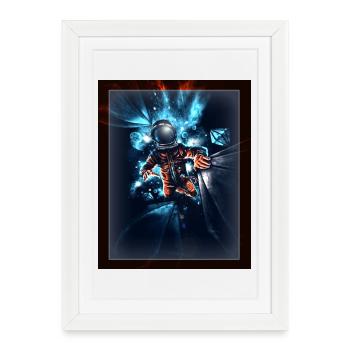 Astronaute - Affiche encadrée (27 × 37 cm) - blanc - Devant