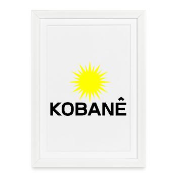 Kobane_Kurdistan_Sonne - Framed poster (27 × 37 cm) - white - Front