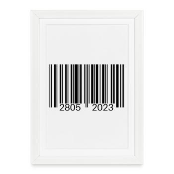 Barcode - Framed poster (27 × 37 cm) - white - Front