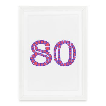 ANNIVERSAIRE. HAPPY BIRTHDAY. JOYEUX ANNIVERSAIRE. - Affiche encadrée (27 × 37 cm) - blanc - Devant