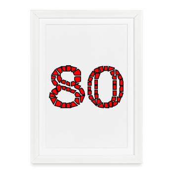 HAPPY BIRTHDAY. JOYEUX ANNIVERSAIRE. ANNIVERSAIRE. - Affiche encadrée (27 × 37 cm) - blanc - Devant