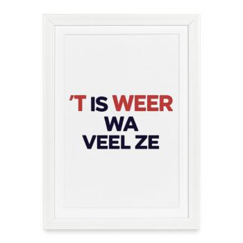 C’EST ENCORE UNE FOIS - Affiche encadrée (27 × 37 cm) - blanc - Devant
