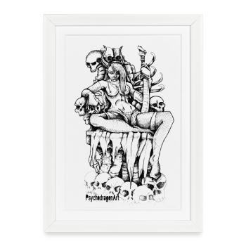 The Queen Black - Framed poster (27 × 37 cm) - white - Front