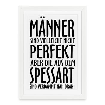 Männer aus dem Spessart - Gerahmtes Poster (27 × 37 cm) - Weiß - Vorne