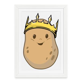 Potato King Tuber Vegetables Potatoes delicious - Framed poster (27 × 37 cm) - white - Front