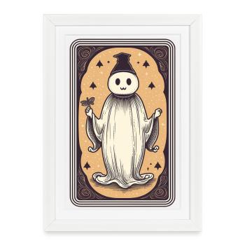 Carte de Tarot Happy Mind - Affiche encadrée (27 × 37 cm) - blanc - Devant