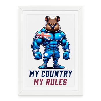 Héros de Quokka Australia - Affiche encadrée (27 × 37 cm) - blanc - Devant