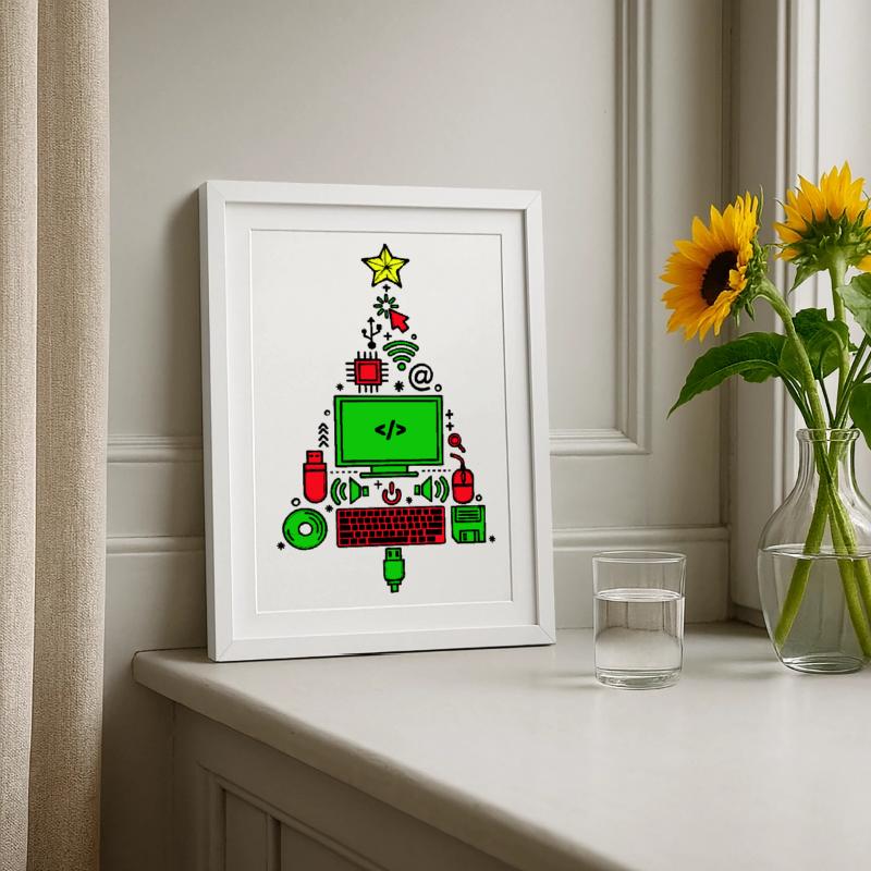 Code Computer Code Debug Scripting Programmer Framed poster (27 × 37 cm)