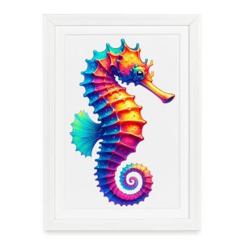 Seahorse - Framed poster (27 × 37 cm) - white - Front