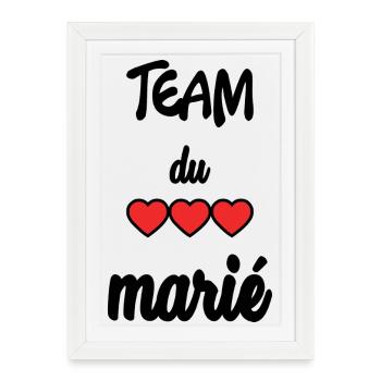 EVJF. MARIE. TEAM. TEAM MARIE. FUTURE MARIE - Affiche encadrée (27 × 37 cm) - blanc - Devant