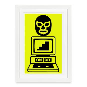 Culte de l’ordinateur - Affiche encadrée (27 × 37 cm) - blanc - Devant