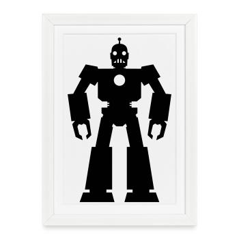 Robots – AI Technology Sci-Fi Nerd Design - Framed poster (27 × 37 cm) - white - Front
