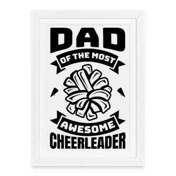 Cheerleader Father - Framed poster (27 × 37 cm) - white - Front