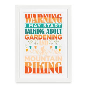 Jardin de VTT VTT - Affiche encadrée (27 × 37 cm) - blanc - Devant