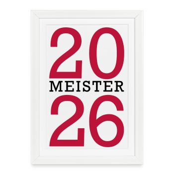 Champion 2026 Championship - Framed poster (27 × 37 cm) - white - Front