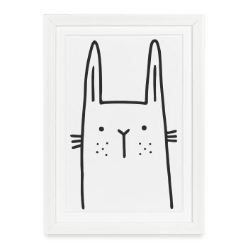 Lapin scandien tacheté - Affiche encadrée (27 × 37 cm) - blanc - Devant