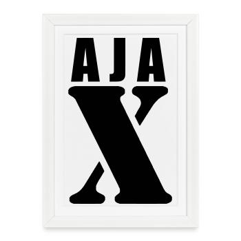 Ajax – First Name Design | Minimal Typography - Framed poster (27 × 37 cm) - white - Front