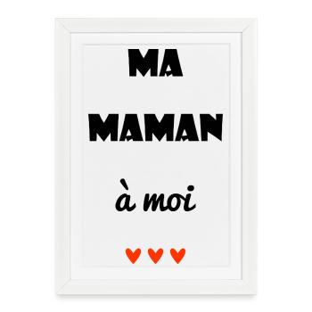 HAPPY BIRTHDAY. HEART. HAPPY MOTHER'S DAY. MAMMA. PARTY - Framed poster (27 × 37 cm) - white - Front