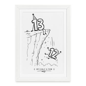 Level 13 Unlocked | 13 Year Anniversary Gift - Framed poster (27 × 37 cm) - white - Front