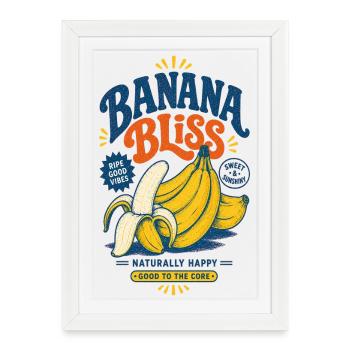 Banana Bliss - Framed poster (27 × 37 cm) - white - Front