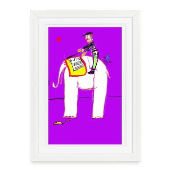 AZ est - Framed poster (27 × 37 cm) - white - Front